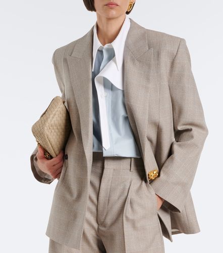 Nodo Quadro checked wool blazer - Bottega Veneta - Modalova