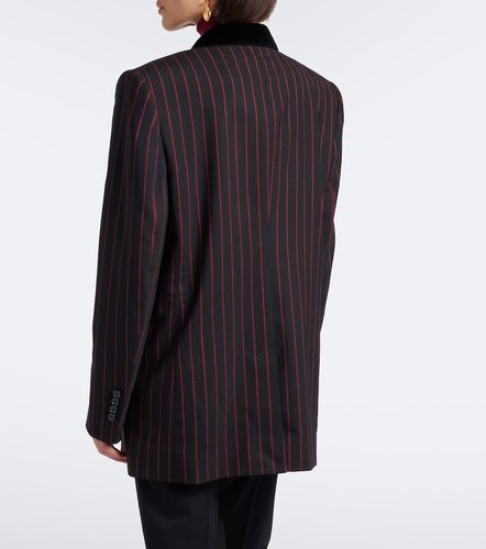 Blazer in misto lana e cotone a righe - Dolce&Gabbana - Modalova