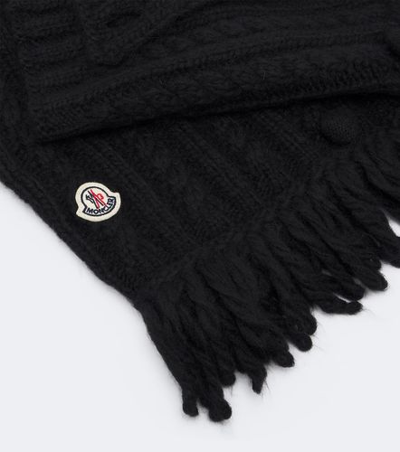 Scaldacollo in misto alpaca e lana con frange - Moncler - Modalova