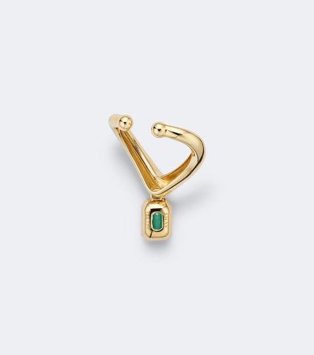 Einzelner Ear Cuff Zar aus 18kt Gelbgold mit Smaragd - Shay Jewelry - Modalova
