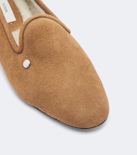 Mocassini in suede foderati in shearling - Toteme - Modalova