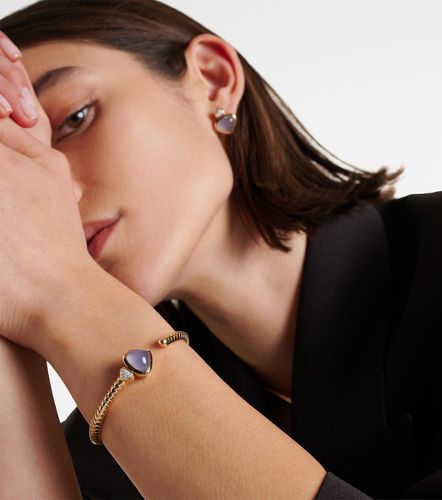 Bracciale Trisolina Bypass in 18kt con calcedonio e diamanti - Marina B - Modalova