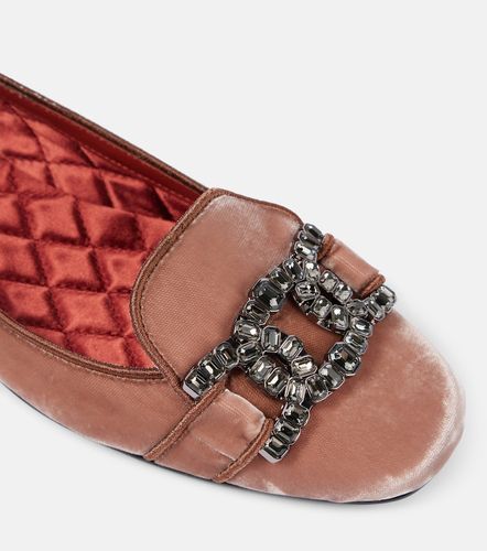 Ballerinas Kate aus Samt mit Kristallen - Tod's - Modalova