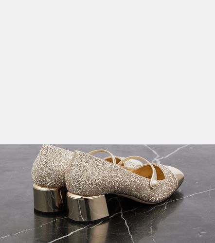Elisa 45 glitter and leather pumps - Jimmy Choo - Modalova