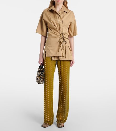Pantaloni regular con borchie - Dries Van Noten - Modalova