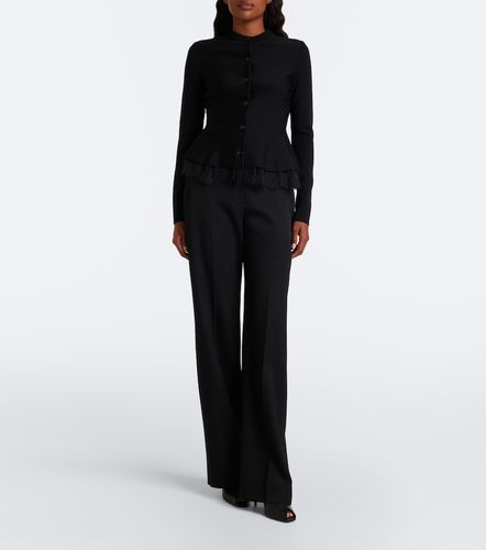 Cardigan mit Schößchen und Spitze - McQueen - Modalova