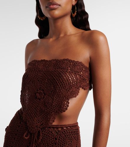 Crop top de croché de algodón - Anna Kosturova - Modalova