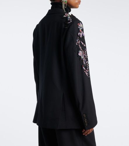 Embellished double-breasted wool blazer - Dries Van Noten - Modalova