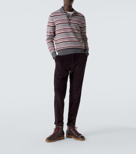 Striped wool jacquard polo sweater - Eleventy - Modalova