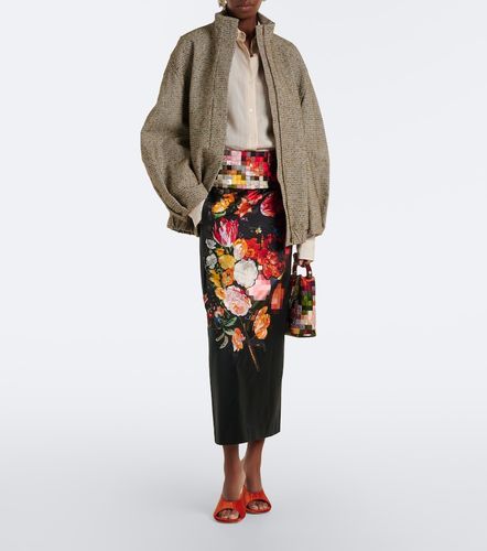 Gonna midi in cotone e seta con ricamo - Dries Van Noten - Modalova