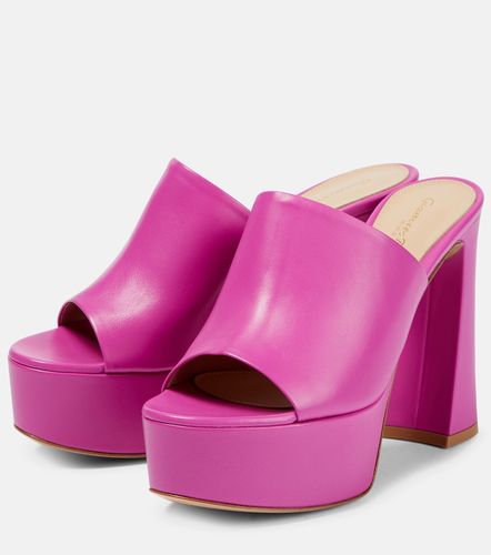 Holly leather platform mules - Gianvito Rossi - Modalova