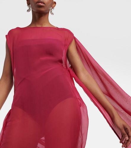 Vestido largo Abito de seda drapeado - Rick Owens - Modalova