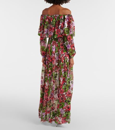 Floria devore silk-blend chiffon gown - Costarellos - Modalova