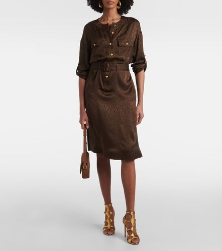 Abito midi in jacquard di seta - Tom Ford - Modalova