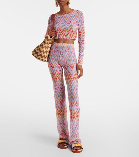 Zigzag printed tulle straight pants - Missoni - Modalova