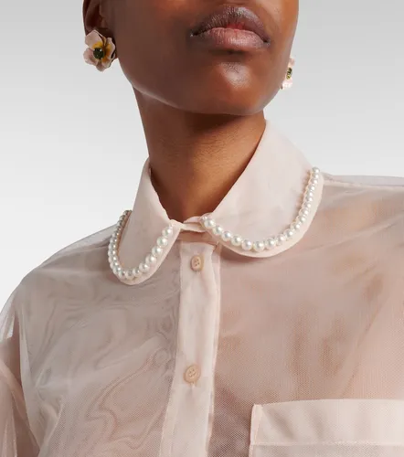 Simone Rocha Blusa cropped in tulle - Simone Rocha - Modalova