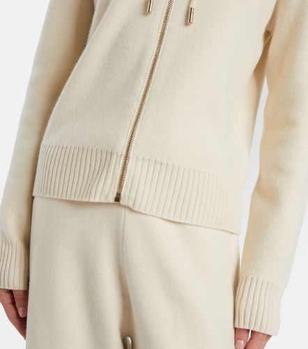 Cardigan in lana e cashmere con cappuccio e zip - Moncler - Modalova