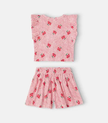 Fábula Set de top y shorts Jardinzinho de algodón - Fabula - Modalova