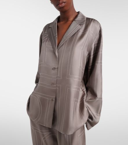 Camicia pigiama Monogram in twill di seta - Toteme - Modalova