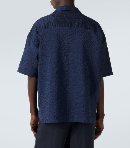 Camicia da bowling in seersucker - Giorgio Armani - Modalova