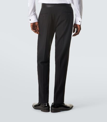 Virgin wool tuxedo pants - Giorgio Armani - Modalova