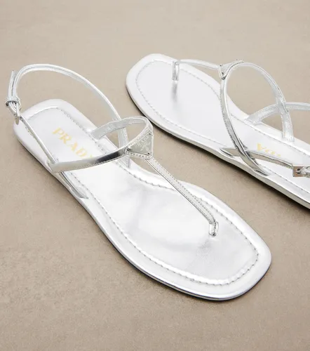Prada Metallic leather sandals - Prada - Modalova