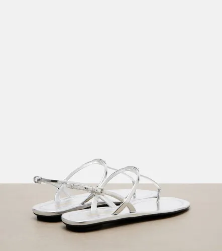 Prada Metallic leather sandals - Prada - Modalova