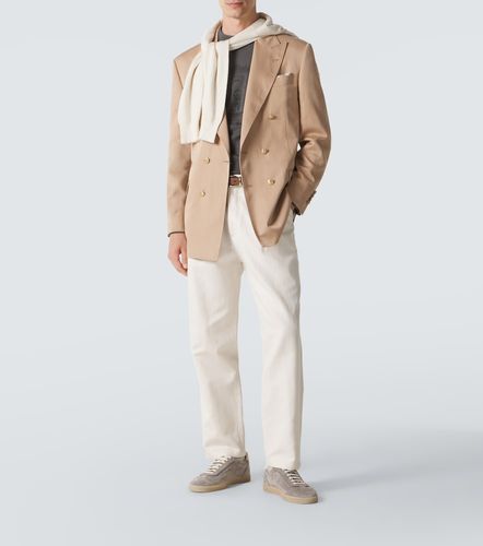 Pantaloni regular in cotone e lino - Brunello Cucinelli - Modalova