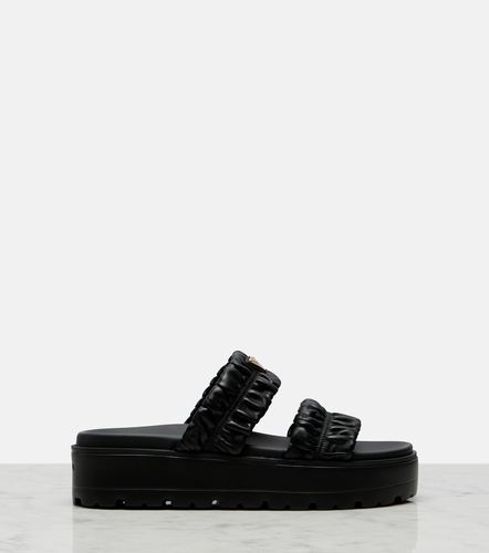 Matelasse leather platform sandals - Prada - Modalova
