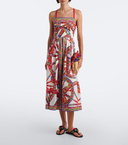 Abito midi Carretto in popeline di cotone - Dolce&Gabbana - Modalova