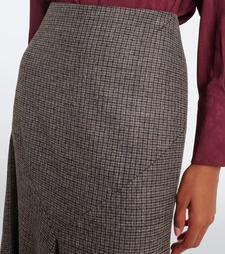 Etro Checked wool midi skirt - Etro - Modalova