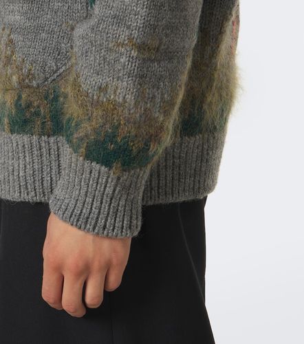 Cárdigan de lana en jacquard e intarsia - Junya Watanabe - Modalova