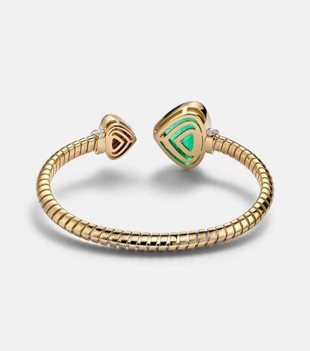 Bracciale Trisolina in 18kt con diamanti e smeraldo - Marina B - Modalova