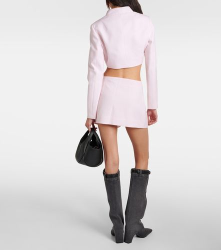Trompe l'oeil cropped virgin wool jacket - Coperni - Modalova