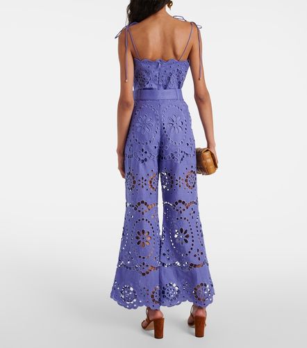 Pop embroidered linen cropped pants - Zimmermann - Modalova