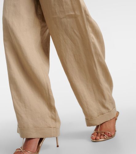Pantaloni a gamba larga in lino - Tory Burch - Modalova