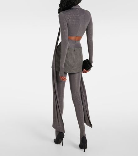 Crystal-embellished jersey tights - Alex Perry - Modalova