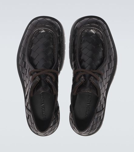 Haddock Intrecciato leather Derby shoes - Bottega Veneta - Modalova