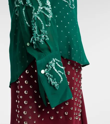 Camisa semitransparente adornada - Dries Van Noten - Modalova