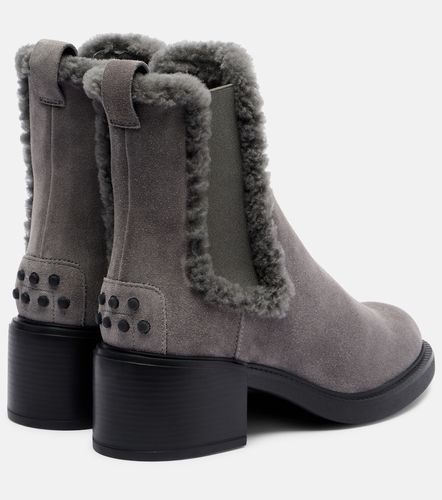 Shearling-trimmed suede ankle boots - Tod's - Modalova