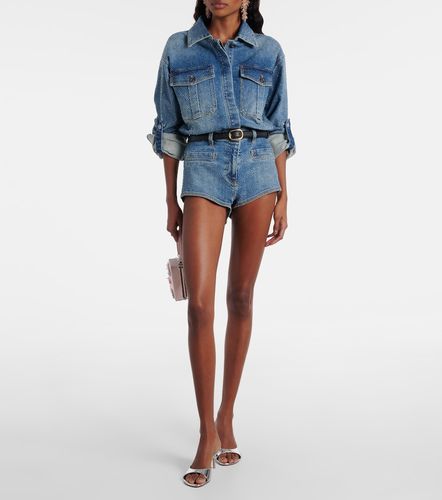 Embellished denim romper - Self-Portrait - Modalova