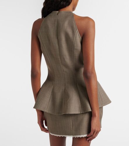Asymmetric peplum wool top - Magda Butrym - Modalova