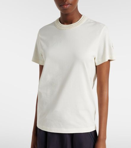 Camiseta de jersey de algodón con croché - Moncler - Modalova