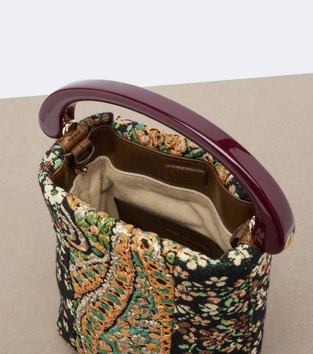 Micro floral jacquard top-handle bag - Dries Van Noten - Modalova