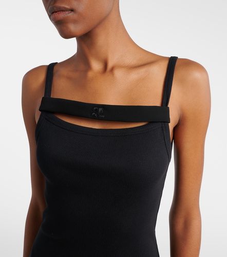 Courrèges Abito midi in jersey di cotone a coste - Courreges - Modalova