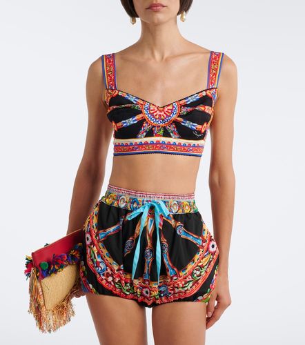 Shorts Carretto de popelín de algodón - Dolce&Gabbana - Modalova