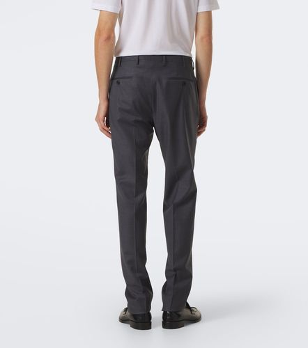 Virgin wool flannel slim pants - Incotex - Modalova