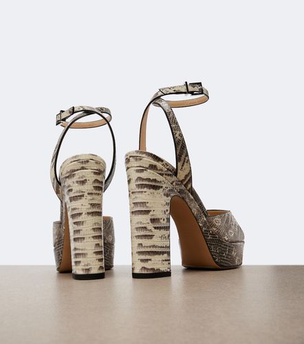 After 9 snake-effect leather platform sandals - Fendi - Modalova