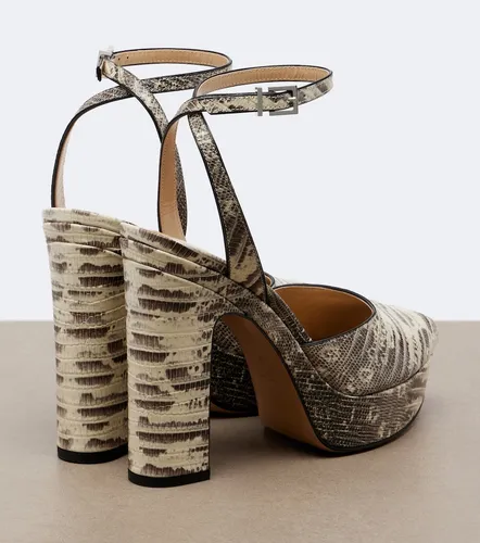 After 9 snake-effect leather platform sandals - Fendi - Modalova