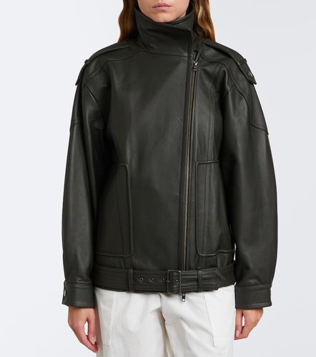 Giacca biker in pelle oversize - Vince - Modalova